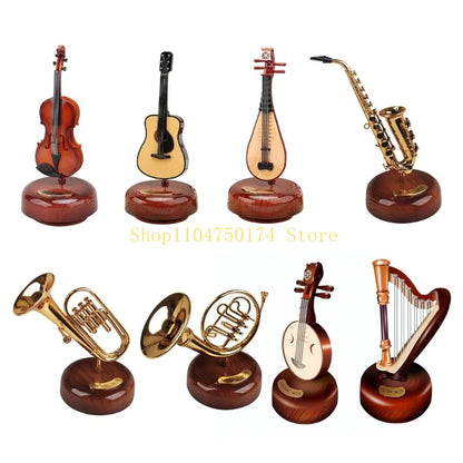 CAIXA DE MÚSICA CRIATIVA SAXOFONE  -Mini Instrumentos com Acabamento Elegante