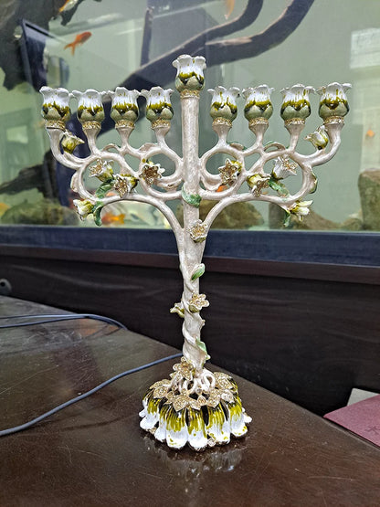 Candelabro de 9 Braços - Hanukkiah Judaica