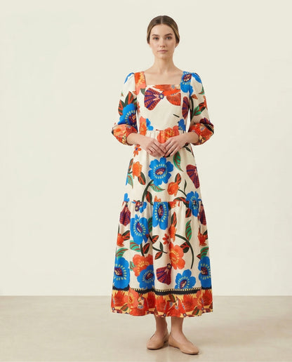 VESTIDO LONGO BOHO FLORAL