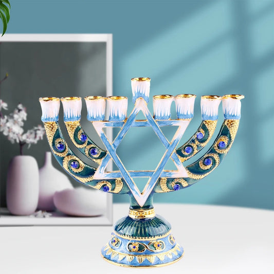 Candelabro de 9 Braços - Hanukkiah Judaica