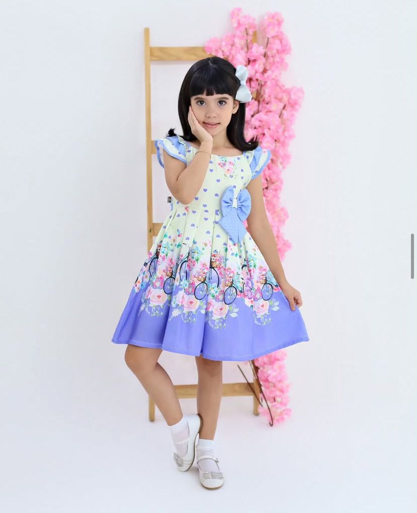 Lilac Japanese Heart Dress - 4 years