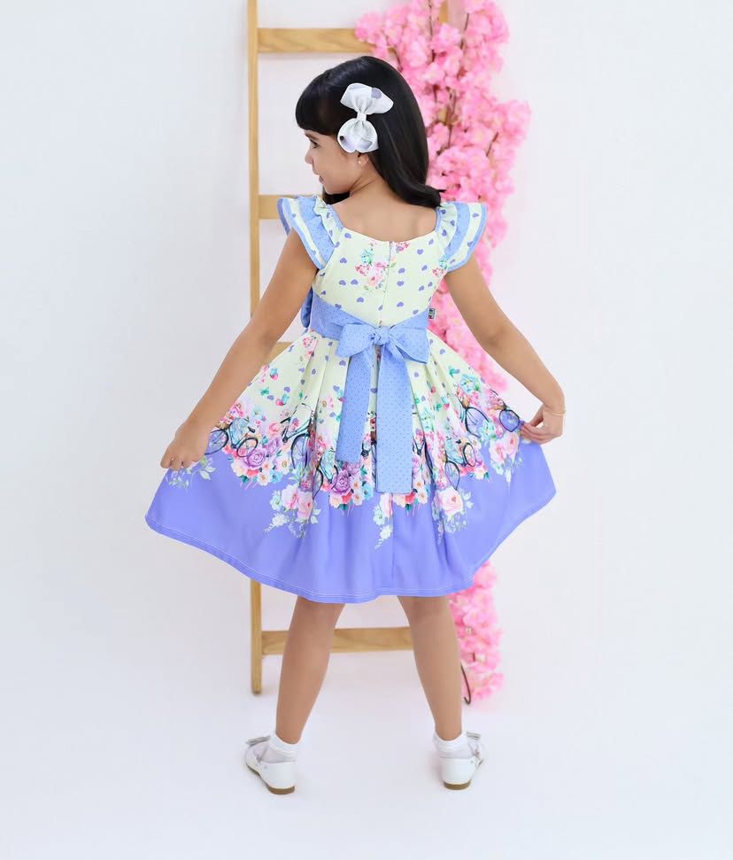 Lilac Japanese Heart Dress - 4 years