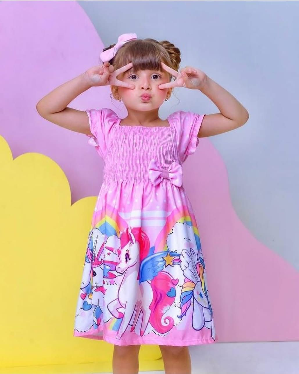 Unicorn puff sleeve - 02 years