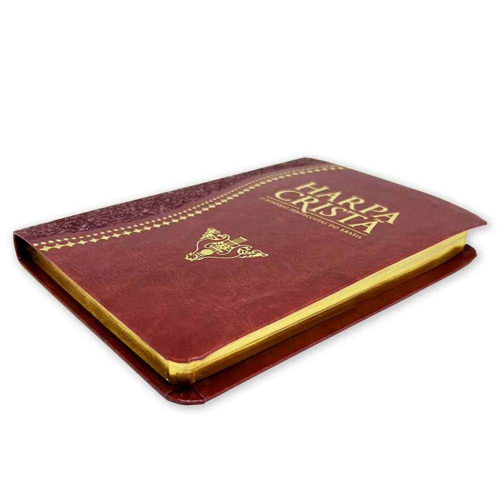 HARPA CRISTÃ CENTENÁRIO MÉDIA LUXO MARROM