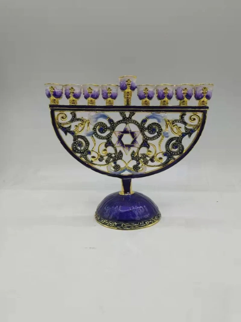 Candelabro de 9 Braços - Hanukkiah Judaica