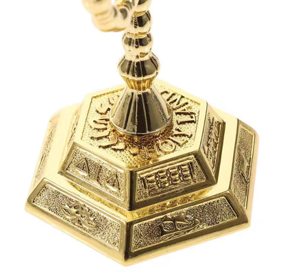 Candeladro Menorá Gold Templo Judaico 13x10 cm