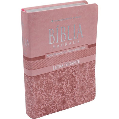 BÍBLIA SAGRADA NTLH | LETRA GIGANTE | LUXO ROSA CLARO | ÍNDICE