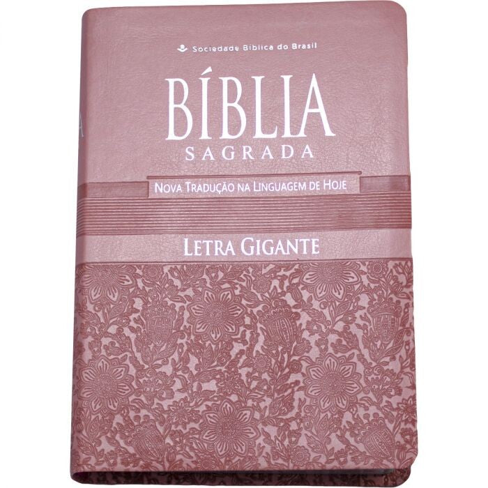 BÍBLIA SAGRADA NTLH | LETRA GIGANTE | LUXO ROSA CLARO | ÍNDICE