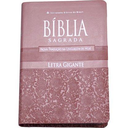 BÍBLIA SAGRADA NTLH | LETRA GIGANTE | LUXO ROSA CLARO | ÍNDICE
