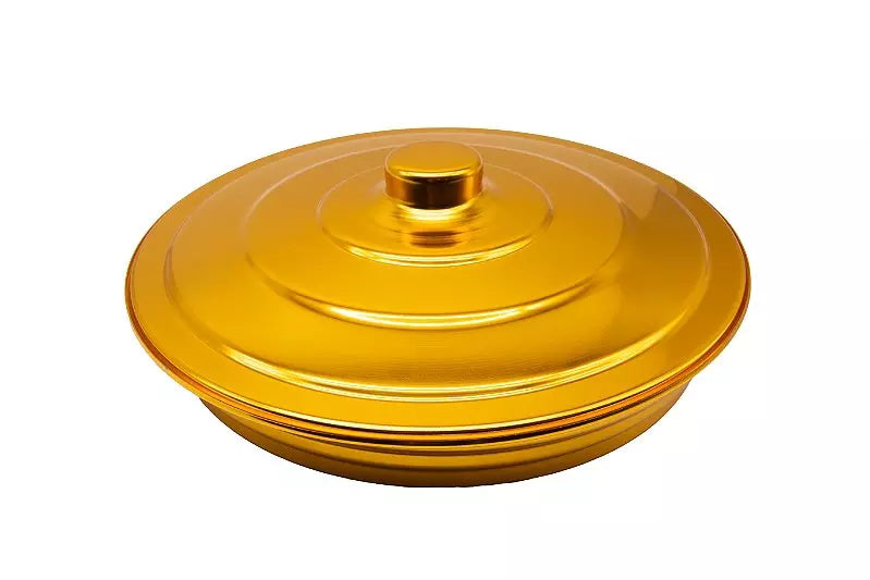 BANDEJA COMPOSTA DOURADA COM ESPAÇO PÃO + 40 CÁLICES