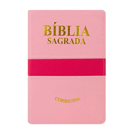 BÍBLIA SAGRADA RC SLIM - LUXO BICOLOR ROSA E PINK
