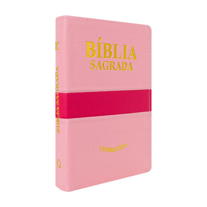 BÍBLIA SAGRADA RC SLIM - LUXO BICOLOR ROSA E PINK