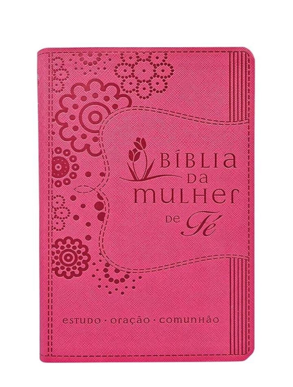 BÍBLIA DA MULHER DE FÉ LUXO ROSA