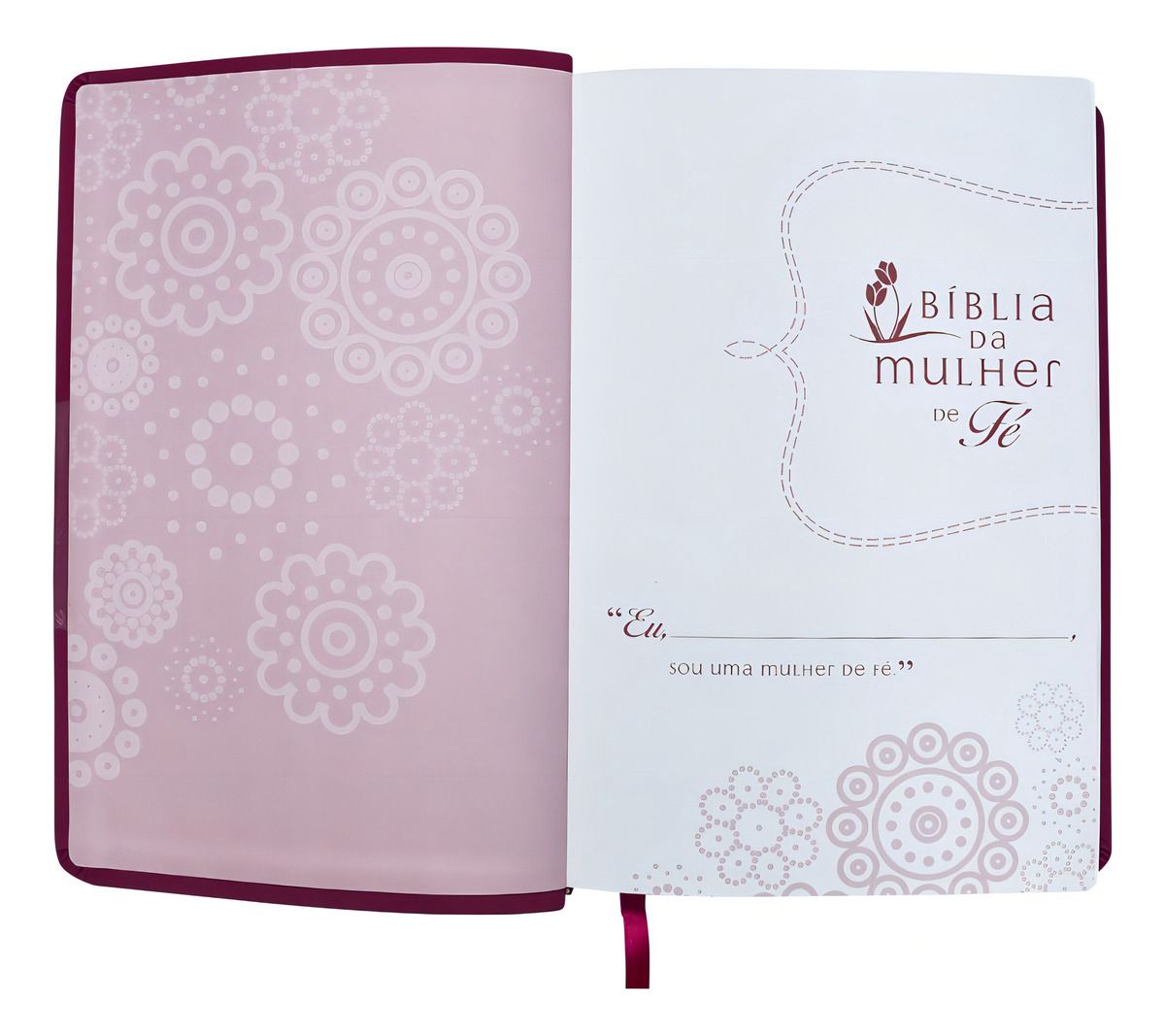BÍBLIA DA MULHER DE FÉ LUXO ROSA