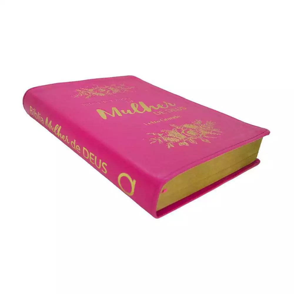 BÍBLIA DE ESTUDO DA MULHER DE DEUS LETRA GRANDE PINK EDIFIQUE
