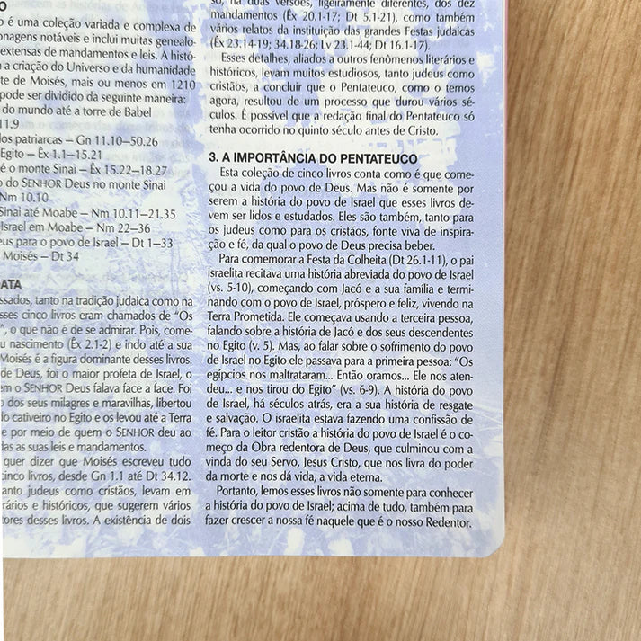 BÍBLIA DE ESTUDO NTLH CAPA LUXO ROSA NOBRE (LETRA NORMAL)
