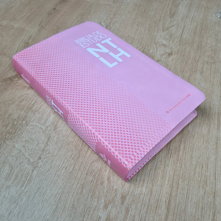BÍBLIA DE ESTUDO NTLH CAPA LUXO ROSA NOBRE (LETRA NORMAL)