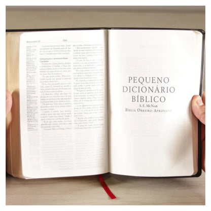 BIBLIA OBREIRO APROVADO ARC- COM HARPA- MEDIA VINHO