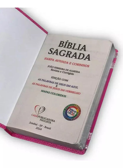 BIBLIA LUXO LAMINADA PINK