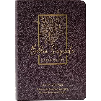 Large Popular Christian Harp Bible with Giant Black Floral Letters (CPAD)