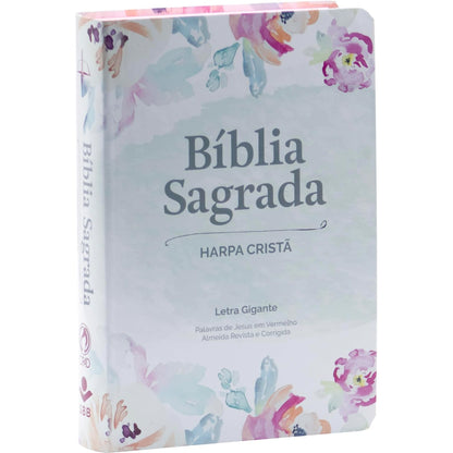 BÍBLIA SAGRADA COM HARPA CRISTÃ - EDIÇÃO FLORAL DELICADA