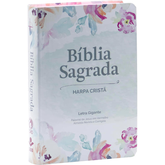 BÍBLIA SAGRADA COM HARPA CRISTÃ - EDIÇÃO FLORAL DELICADA