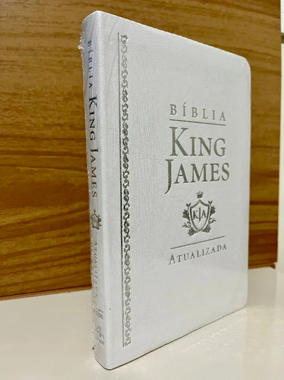 BÍBLIA KING JAMES ATUALIZADA — ULTRAFINA LUXO | BEIRAS PRATEADAS