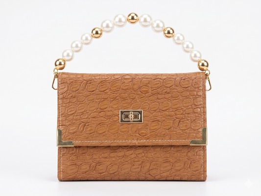 BÍBLIA TIPO BOLSA CROCO PRECIOSA - MARROM