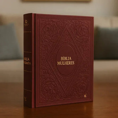 BÍBLIA COM ESPAÇO PARA ANOTAÇÕES | VIVIANE MARTINELLO | NAA| CAPA DURA CLÁSSICA BORDÔ