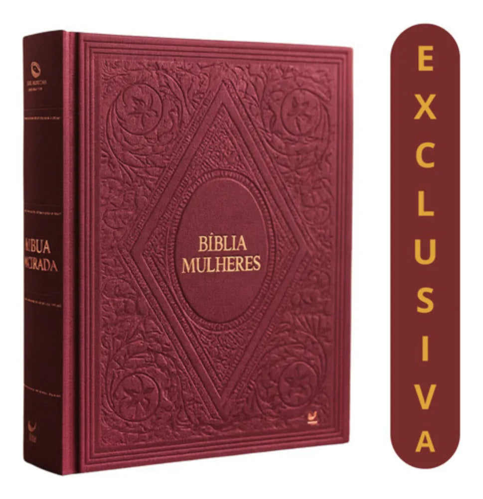 BÍBLIA COM ESPAÇO PARA ANOTAÇÕES | VIVIANE MARTINELLO | NAA| CAPA DURA CLÁSSICA BORDÔ
