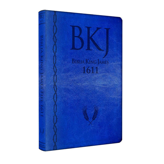 BIBLIA KING JAMES FIEL 1611 ULTRA FINA AMPLIADA-AZUL