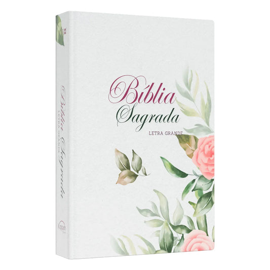 BÍBLIA SAGRADA NVI LETRA GRANDE ROSAS DO CAMPO