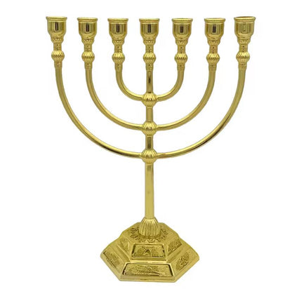 Candelabro Menorá Design Templo Gold