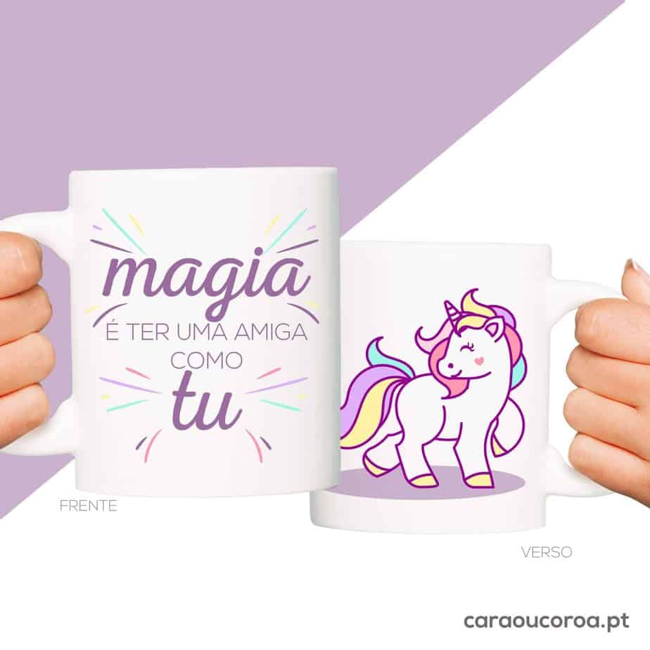 Caneca "Amiga Mágica" com Unicórnio