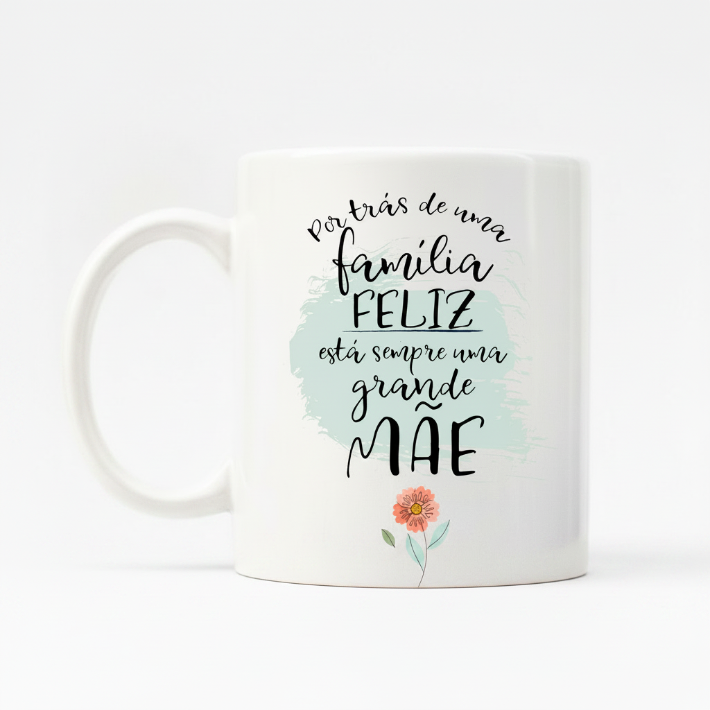 CANECA "FAMÍLIA FELIZ, GRANDE MÃE"
