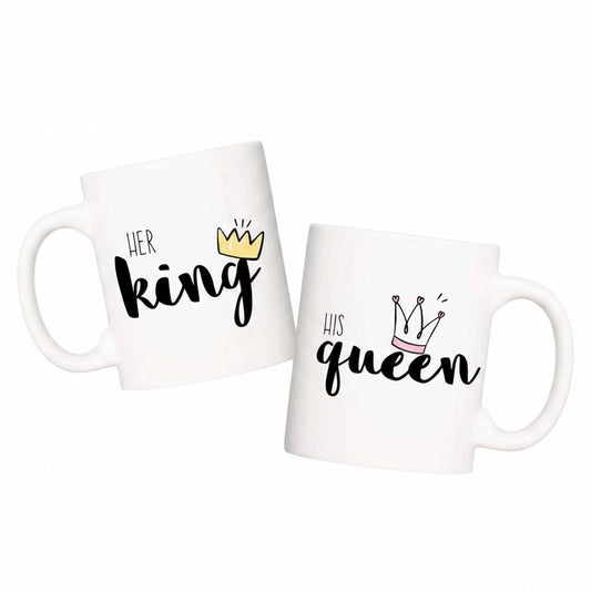 Conjunto 2 Canecas "Her King & His Queen"