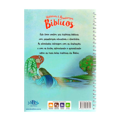 HISTÓRIAS BÍBLICAS COM PASSATEMPOS — LIVRO INFANTIL ESPIRAL