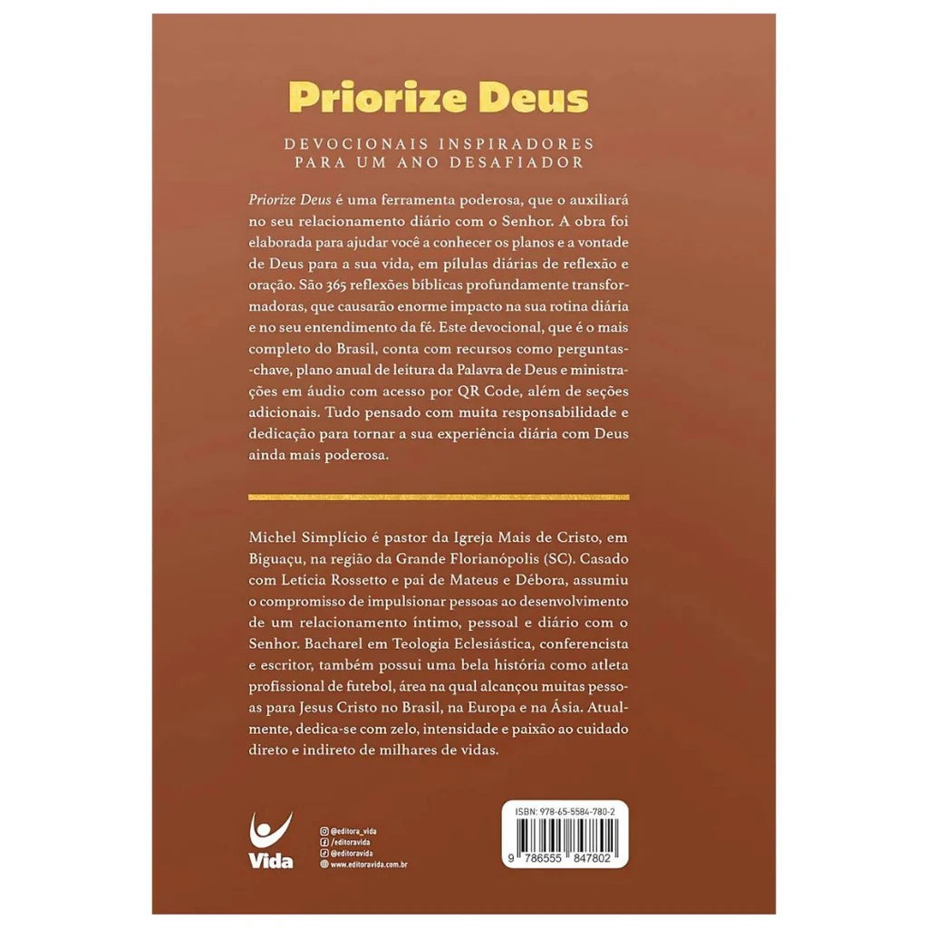 PRIORIZE DEUS MARROM 2026 - MICHEL SIMPLÍCIO