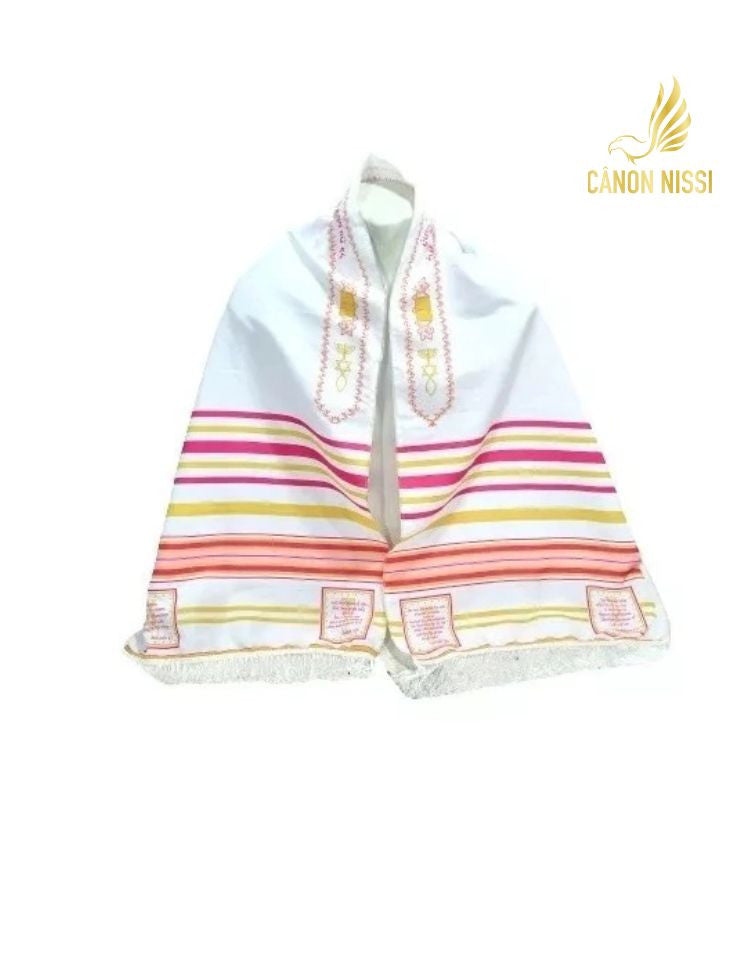 Talit Judaico - Rosa