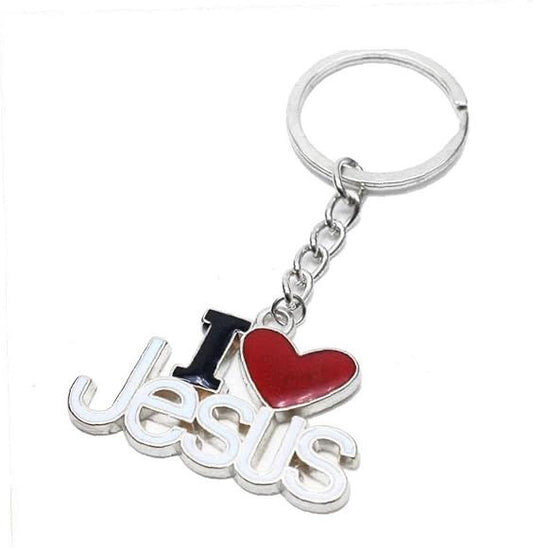 Chaveiro de Metal Eu Amo Jesus
