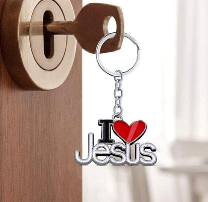 Chaveiro de Metal Eu Amo Jesus