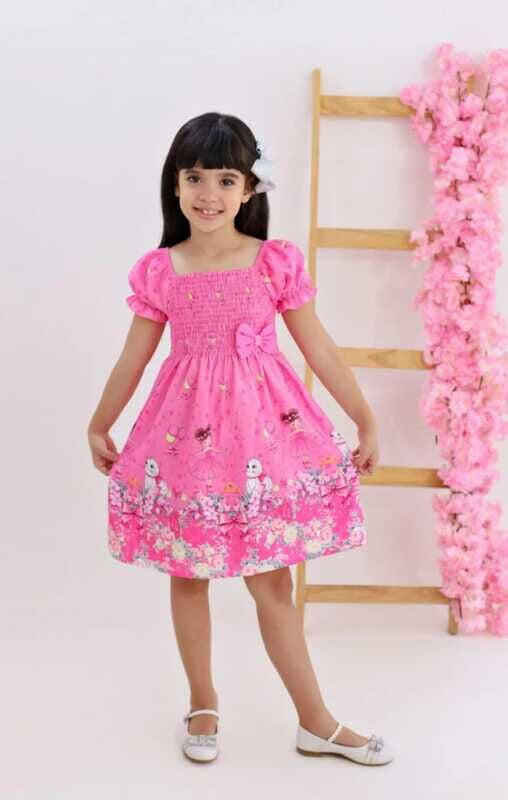 Floral Cat Puff Sleeve - 02 years