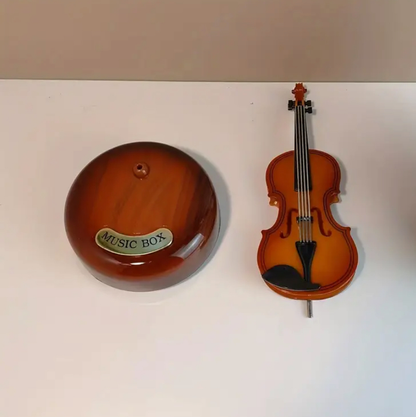 Caixa de Música Violino Vintage Elegante