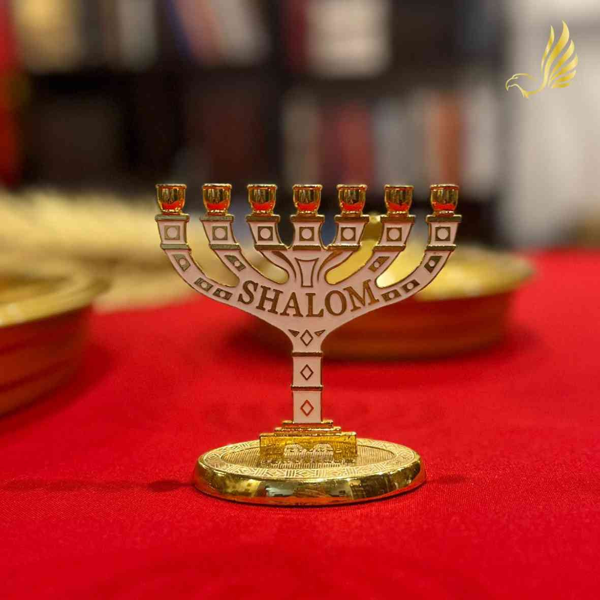 Candelabro Shalom - 10x10cm - Branco