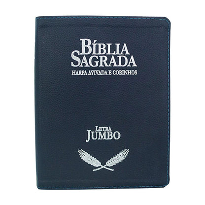 ARC Bible Jumbo Letter With Revived Harp and Choruses - Dark Blue Luxury Cover