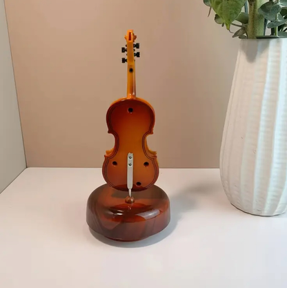 Caixa de Música Violino Vintage Elegante