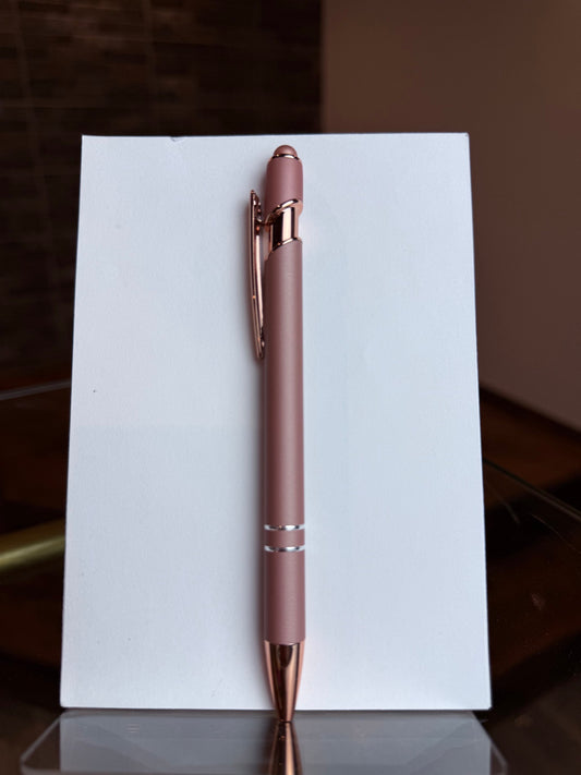 Caneta esferográfica com ponta pressão- Rosé
