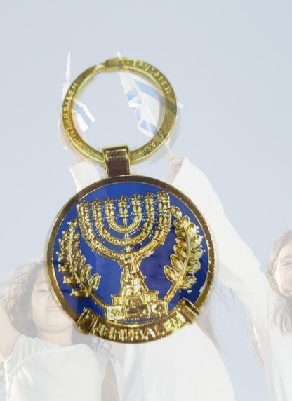 Metal Menorah Keychain