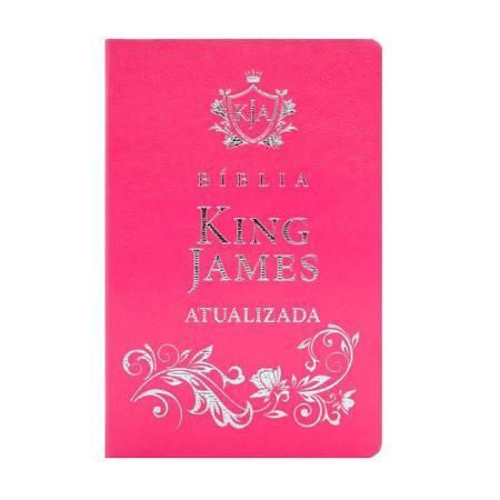 Bíblia King James Atualizada capa luxo- rosa