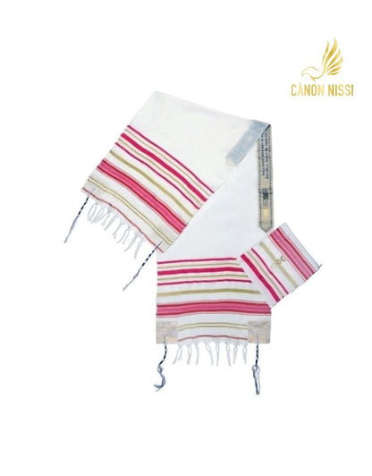 Talit Judaico - Rosa